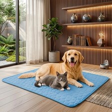 Dog Cooling Mat Pet Bed Summer Ice Pad Washable Cool Blanket For Large Dogs Cats