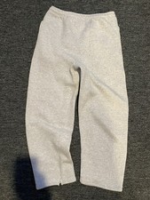 Hanes Men's Gray Premium Fleece Sweatpants Elastic Waist Pockets Drawstring