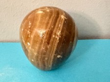 Old Polished swirl stone gear shift steering wheel suicide knob spinner Tan 2" 8