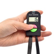 Electronic Tally Counter, Handheld Number Clicker with Lanyard, 4-Digital