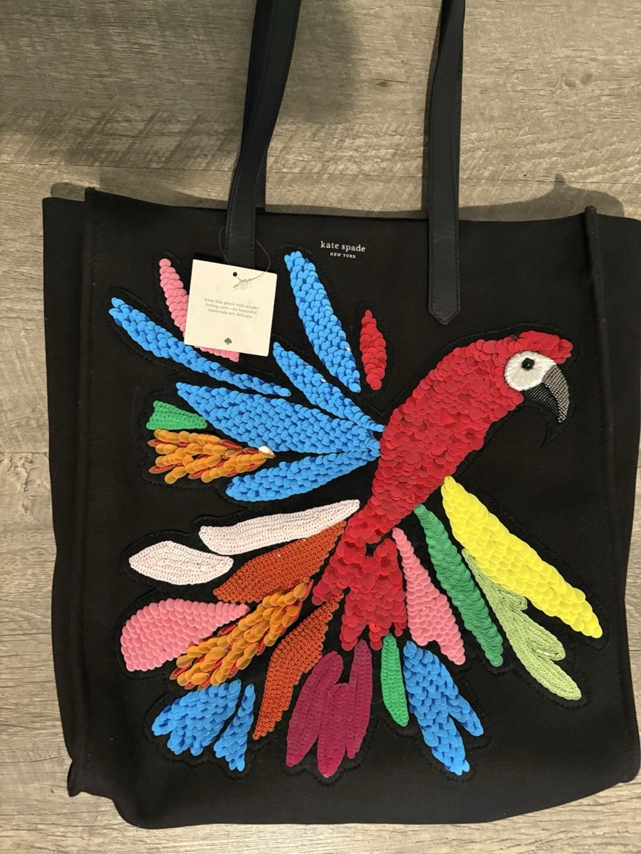 Kate Spade Kitt Parrot Embellished Large N/s Tote Bag PXRUA339 Ltd
