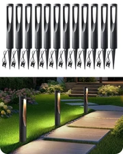 EDISHINE 12 Pack Low Voltage Landscape Lighting,12-24V 2W 150LM 3000K Outdoor
