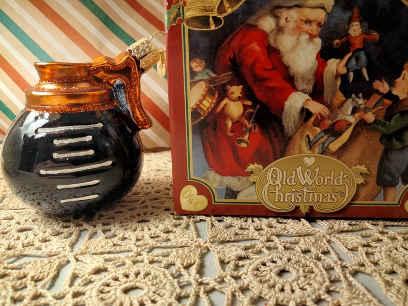 Old World Christmas Coffee Pot Glass Blown Ornament🌲☕