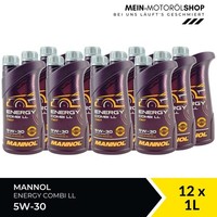Mannol Energy Combi LL 5W-30 VW BMW LL MB 229.51 MotoröL 12X1 Liter = 12 Liter