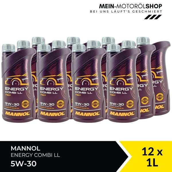 Mannol Energy Combi LL 5W-30 VW BMW LL MB 229.51 MotoröL 12X1 Liter = 12 Liter-image