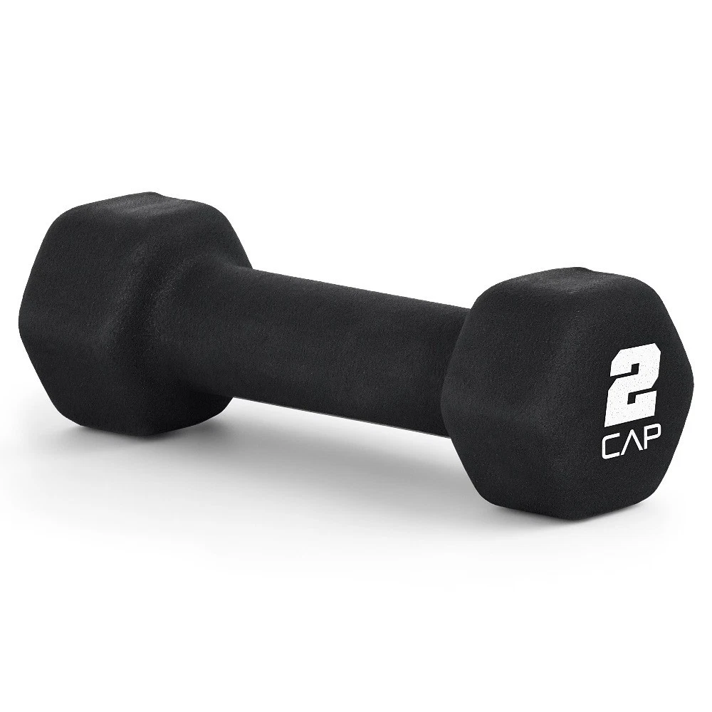 2lb Neoprene Dumbbell, Black, Single