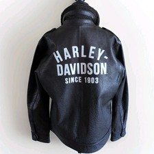 Giacca Harley-Davidson Auer collo sherpa vera pelle di bufalo marrone taglia M nuova