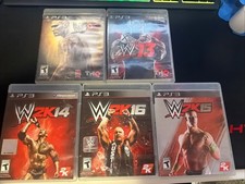 PS3 WWE Game Lot. WWE 12, 13, 2k14, 2k15, And 2k16. Tested And Working.
