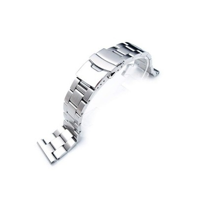 MiLTAT 22mm Stainless Steel Watch Band Super Boyer Straight End Bracelet Brus...