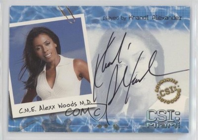 2004 CSI: Miami Series 1 Khandi Alexander as Alexx Woods MD #MI-A3 Auto 0dj8
