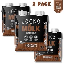 (3 pack) Jocko Fuel Protein Shake, Chocolate, 11oz, 4 Count 30g Protein 10.72 per gallon