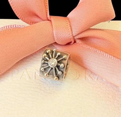 Original Pandora Charm bicolor  Stern  925 silber, 14 Karat gold #790188CZ