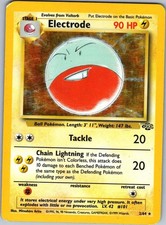 Electrode 2/64 Rare Jungle Pokemon Unlimited Holo Heavily Played