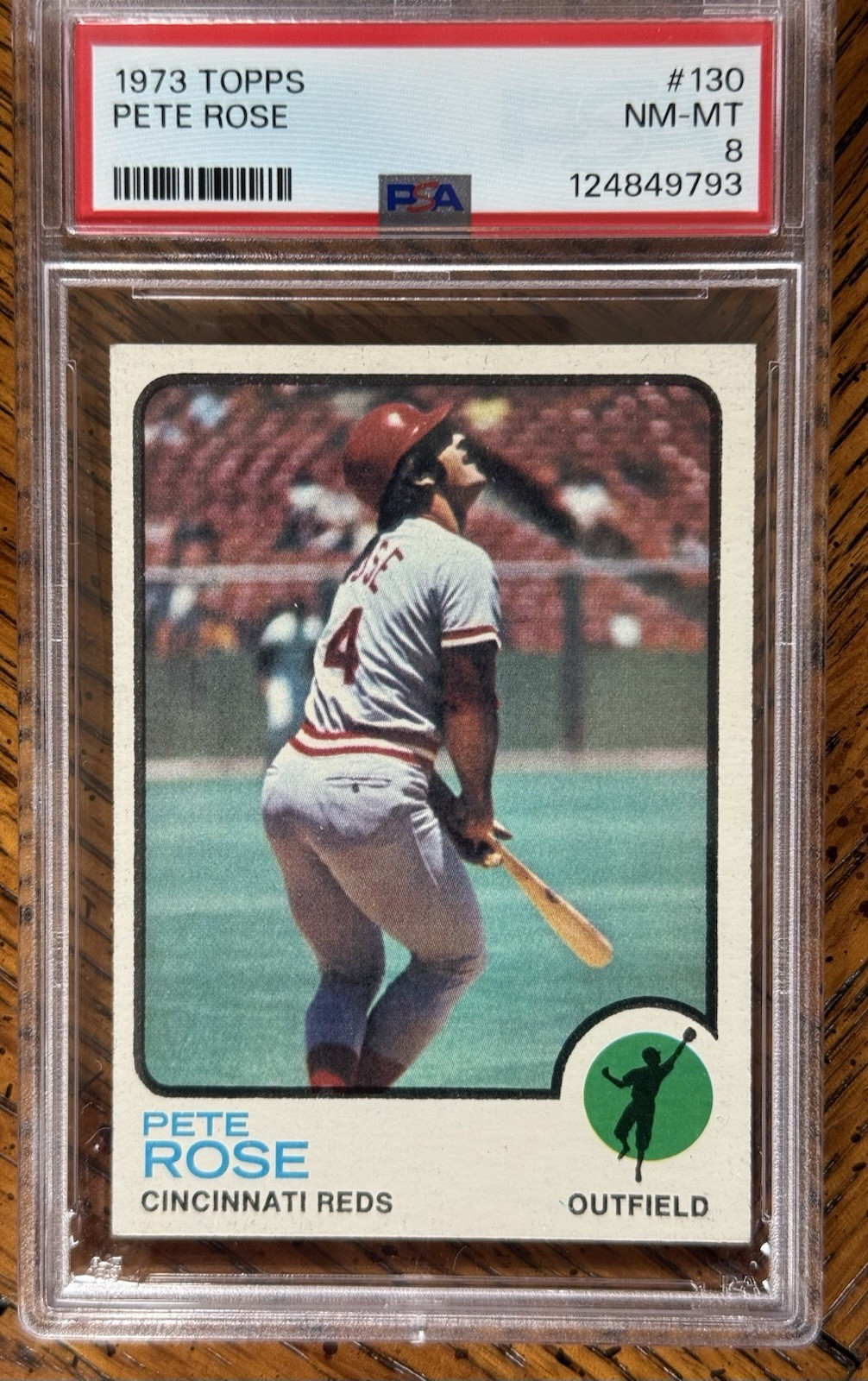 1973 Topps Pete Rose #130 PSA 8 NM-MT Reds Looks Beautiful Just Graded
