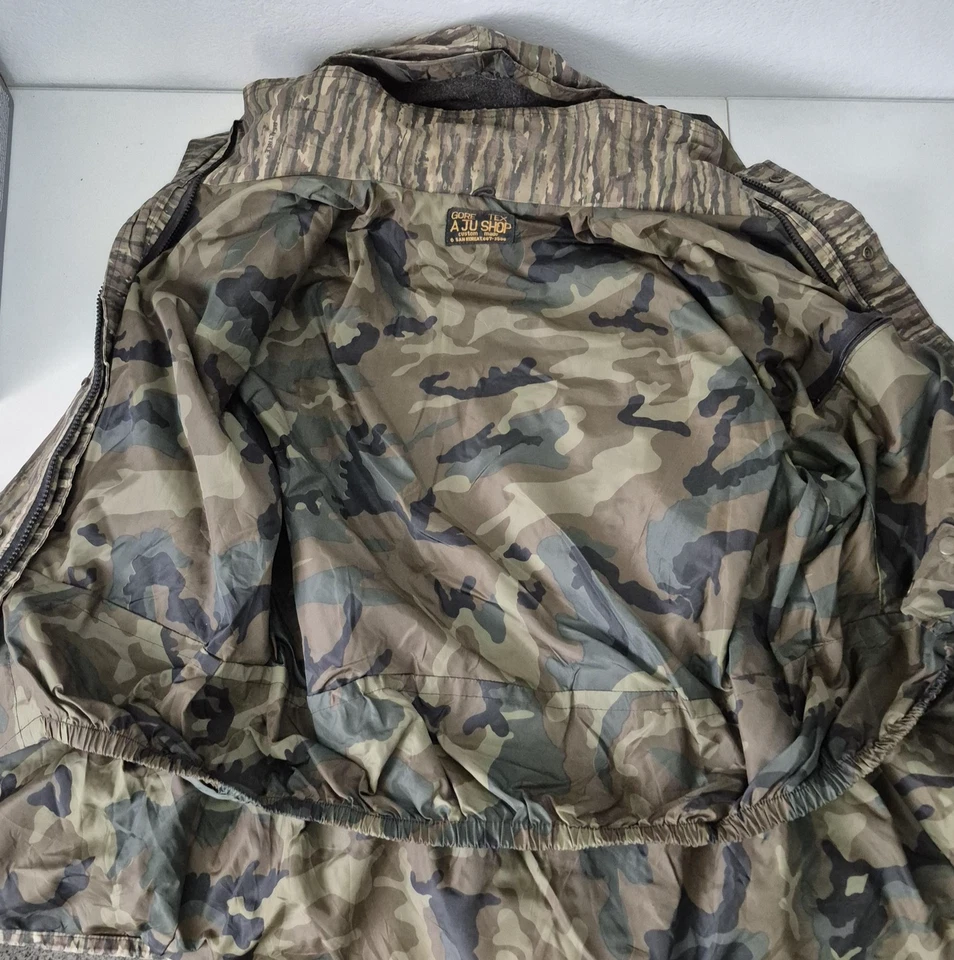 Vintage A Ju Shop Gore Tex Jacket L Hooded Tiger Camo Hunting  Korea  No Liner - Image 3 of 4