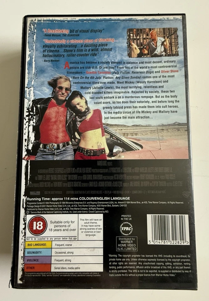 Natural Born Killers (VHS Big Box Ex-rental, 1994) Foto 2 de 4