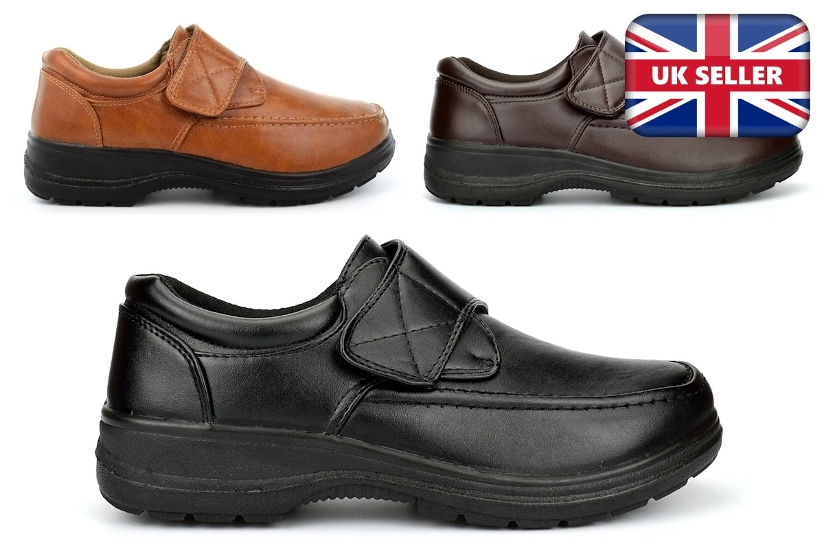 Mens Lightweight Shoes Casual Shoes Comfort Shoes Touch Fasten Black/Tan/Brown
Opens in a new window