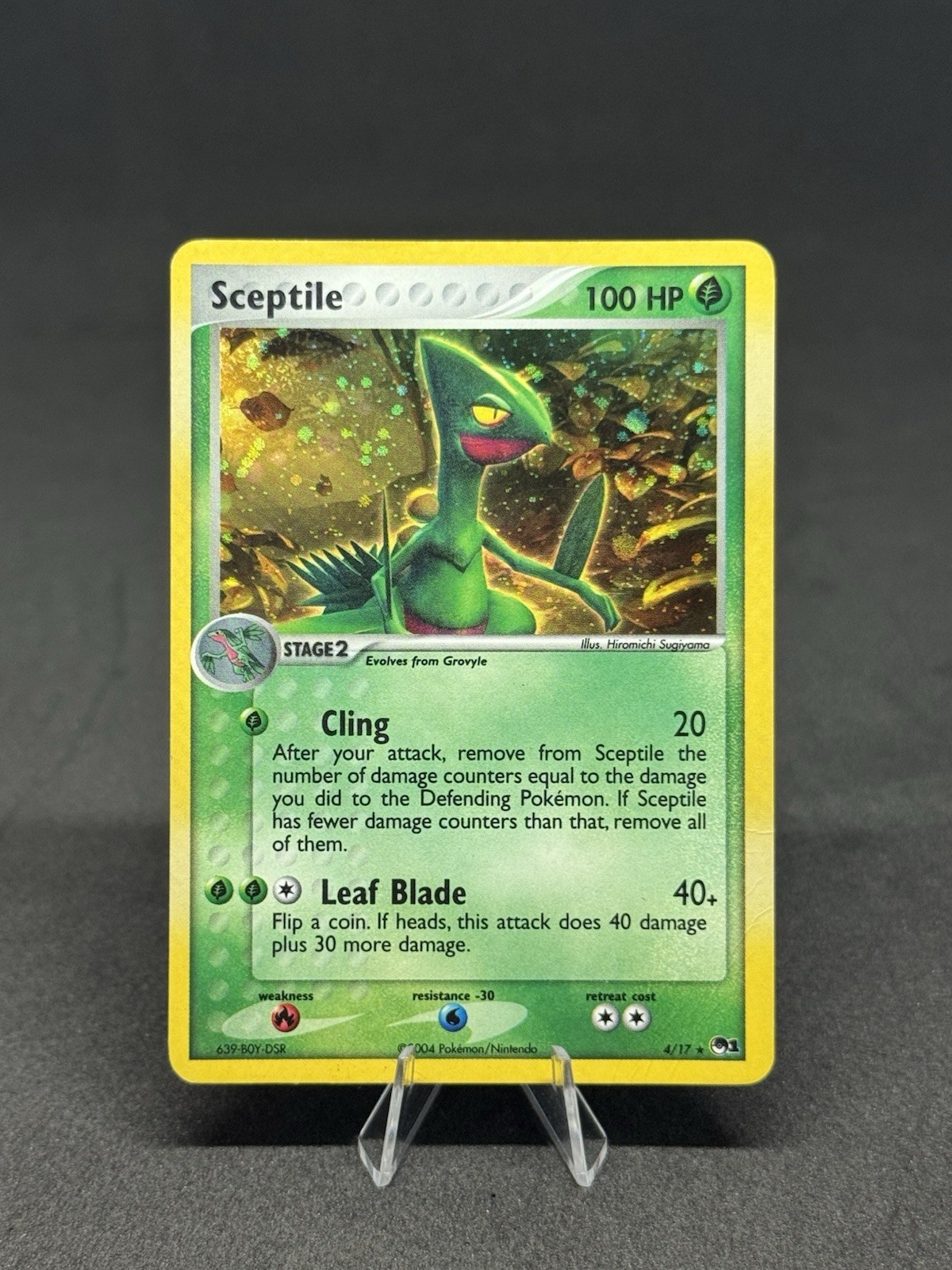 Pokémon TCG Sceptile POP Series 1 Card 4/17 Holo Rare