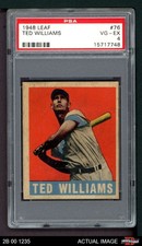 1948 Leaf #76 Ted Williams Red Sox HOF PSA 4 - VG/EX