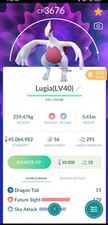 Pokemon Shiny Lugia LV40 3moves -TRA'DE 20k Or 1 mill Dust GO- Read Description