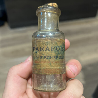 Antique Paraform E. Schering Early Labeled Bottle Berlin Germany