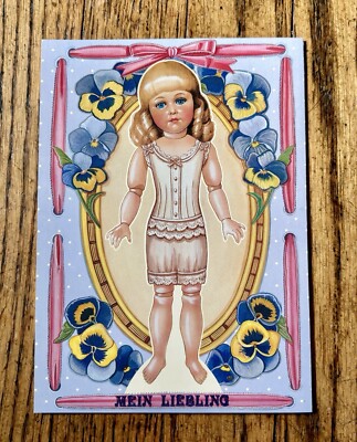 Vintage Peck Gandre Mein Liebling Paper Doll Card Victorian Series USA Made