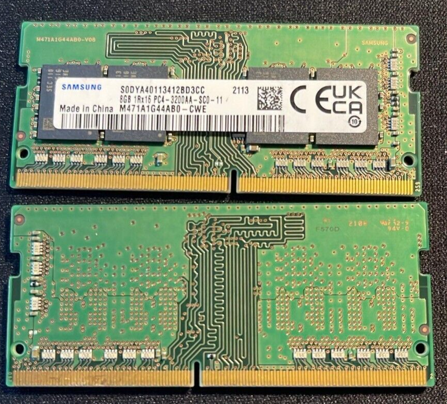 16GB DDR4 3200 (8GB×2) M471A1G44AB0-CWE M471A1G44AB0-CWE_UB Samsung 8GB 1RX16 DDR4 Sodimm PC4-25600