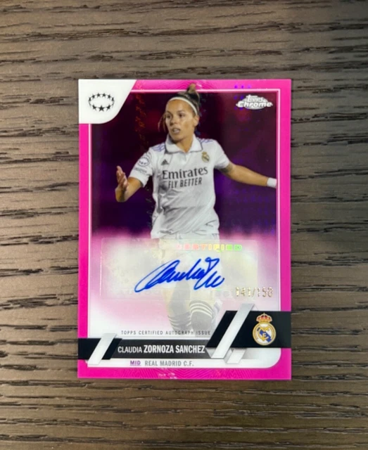Claudia Zornoza Sanchez 2022-23 Topps Chrome Women's Pink Auto /150 Real Madrid