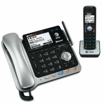 AT&T TL86109 2 Line Connect Cell Bluetooth Corded Cordless Combo Phone Syste