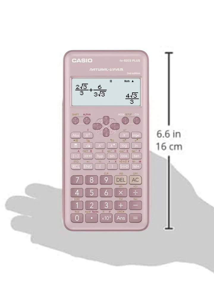 Casio FX-82ES Plus Pink 2nd Gen Non-Programmable Scientific Calculator new - Image 4 of 4