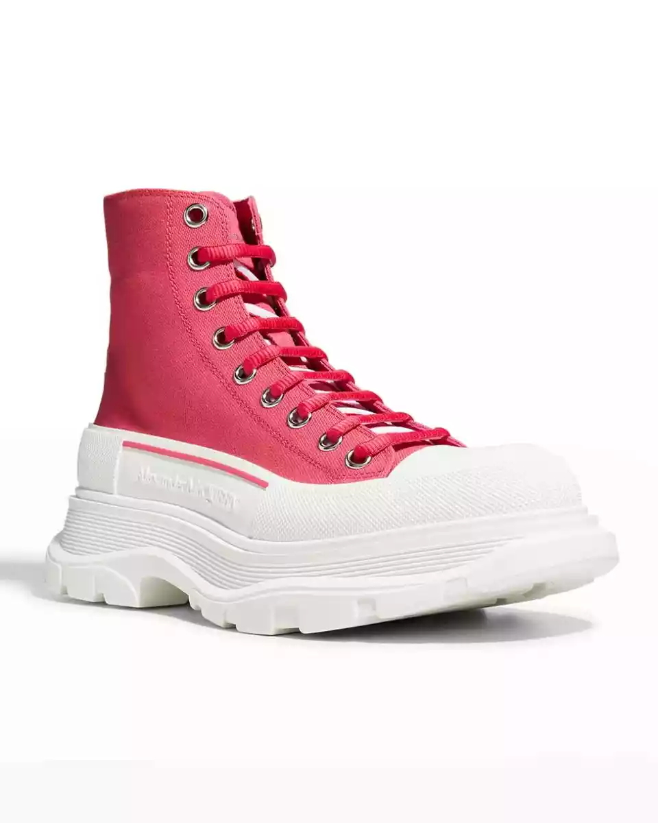Alexander McQueen Chunky Tread Slick High Top Sneakers Boots Eur