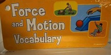 Lakeshore Force and Motion Vocabulary card set. 5.5" x 2.52" New Sealed