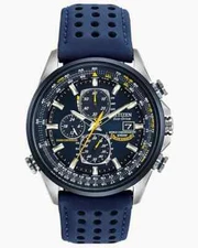 NEW CITIZEN ECO DRIVE MAN'S WORLD CHRONOGRAPH BLUE ANGELS A-T WATCH AT8020-03L