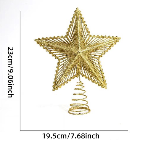 Pentagramm-Ornamente Weihnachtsbaum-Stern-Dekoration Glitzernde Szenerie : - Bild 16 von 22