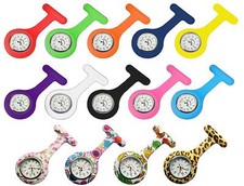 Schwesternuhr Silikon Schwesternuhren Krankenschwester Uhr Kitteluhr m. Nadel