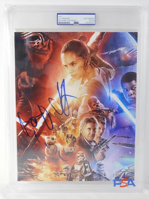 JJ Abrams Signed Poster with Sketch! Force Awakens PSA DNA Encapsulated 13.5X10''