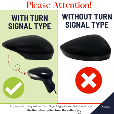 2011-2019 Ford Fiesta Side Mirror Cover Cap Driver Side | Black