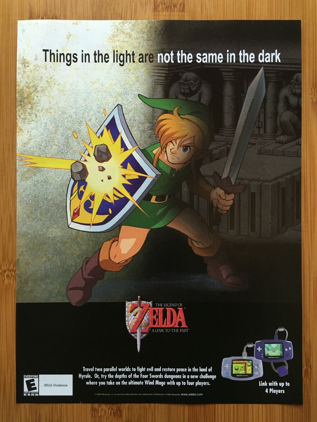 The Legend of Zelda: A Link to the Past GBA 2002 Print Ad/Poster Official  Art