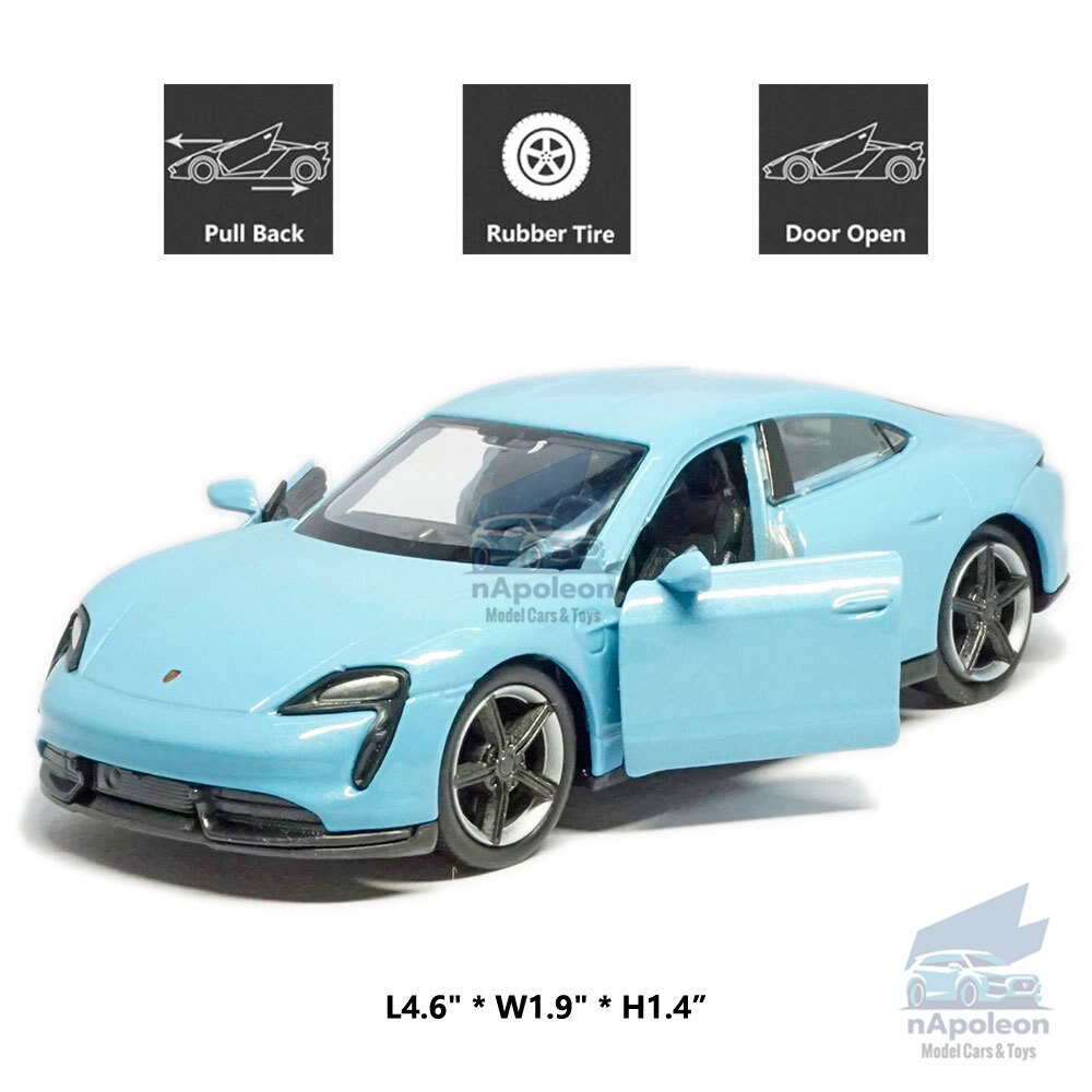 1/43 Scale Porsche Taycan Turbo S Model Car Diecast Toy