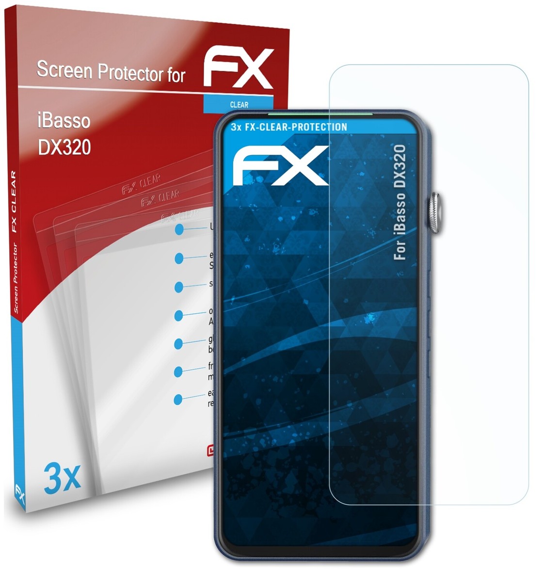 AtFoliX 3X Film Protecteur Écran Antireflet Pour IBasso DX320 - Protection Anti-Choc Et Anti-Rayures