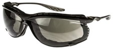 Crossfire 24Seven Safety Glasses with Crystal Black Frame, Foam, Smoke Lenses