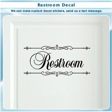 Bathroom Restroom Toilet Door Sign Art Vinyl Home Decor Wall Sticker Decal 150