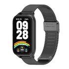 Do Xiaomi Smart Band 9 Active / Redmi Band 3 mediolanese bransoletka ze stali nierdzewnej czarna