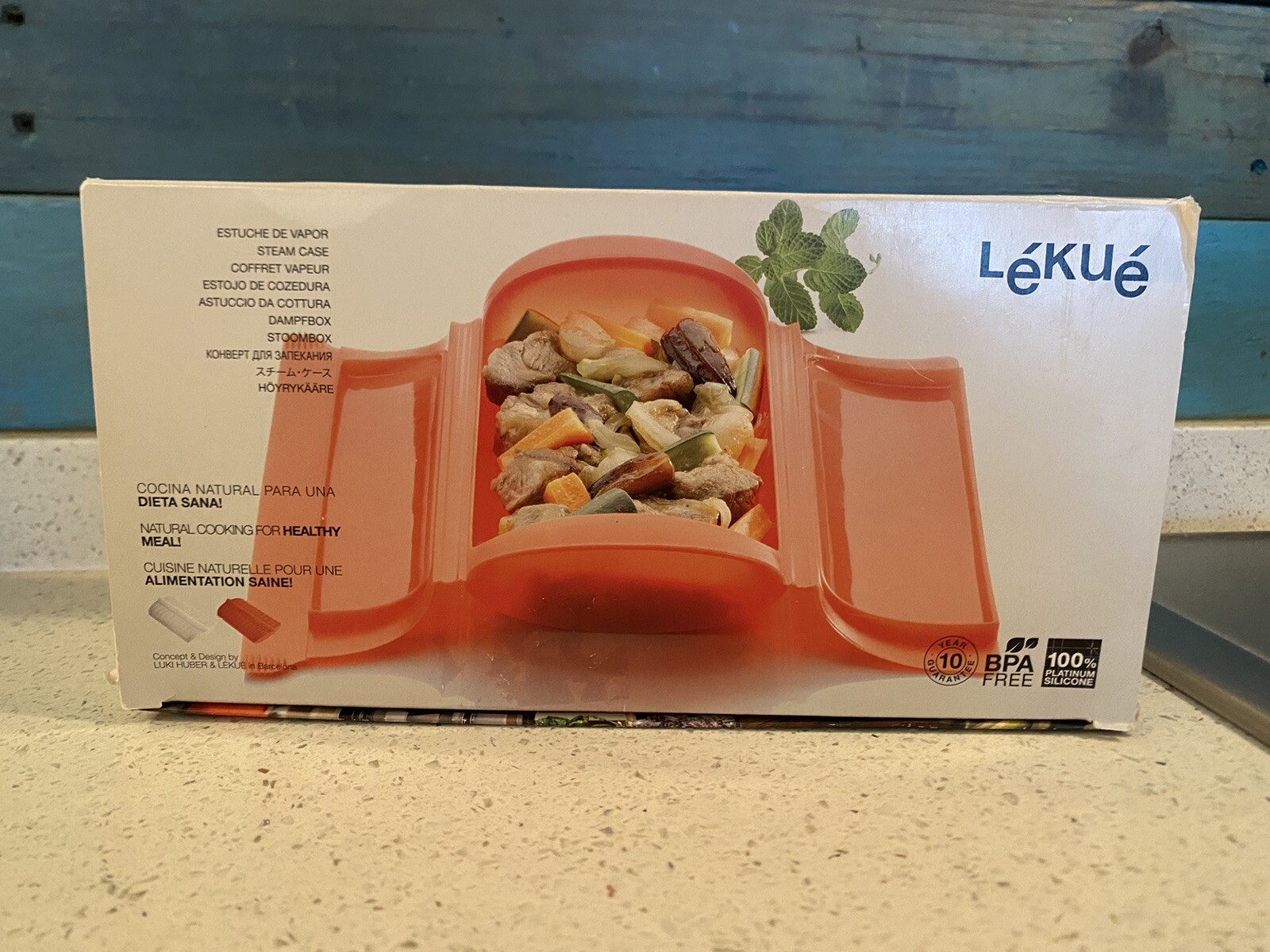 Lekue Steam Case for 1-2 People, Microwave and Oven Safe, Green