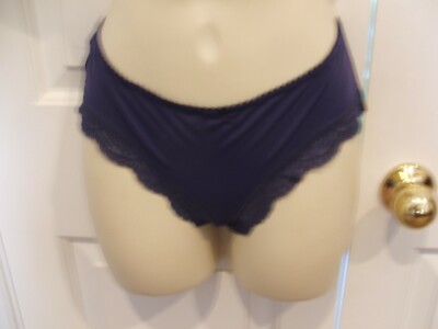 NWT $ 12 DORINA  NAVY lacey hipster  pantie  LARGE