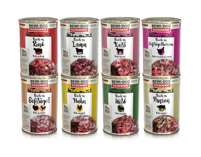 BEWI DOG Fleischkost 12 x 400g Dose I Sorten frei wählbar I Bewi Dog I Sparpack
