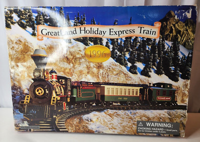 VTG 1996 GreatLand Holiday Express Train Battery Powered Model Train Set Tested