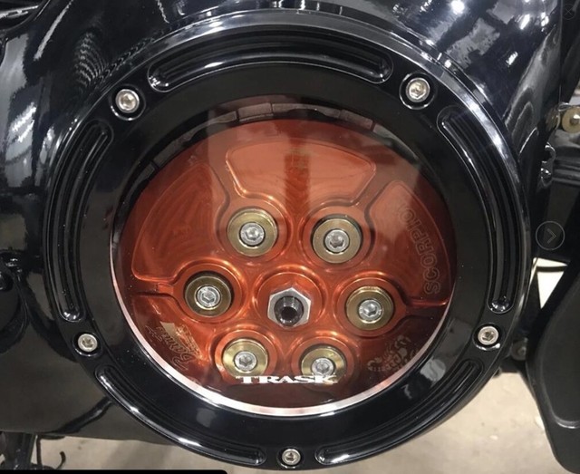 Trask TM0040BK Gloss Black Billet Assault Clear Derby Cover 5Hole Harley 9818 eBay