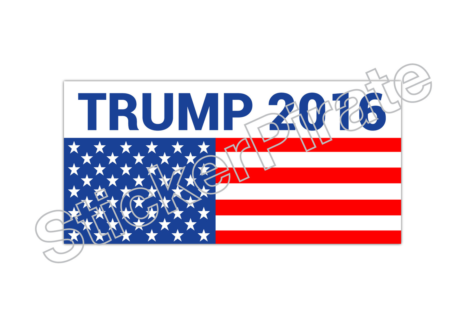 Trump Sticker 2016 Trump 2016 Flag White Bumper Sticker TRS 191 | eBay