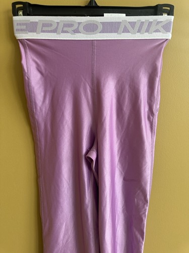 Nike leggings size medium girls kids nike pro lilac purple new tags high rise - Picture 6 of 6